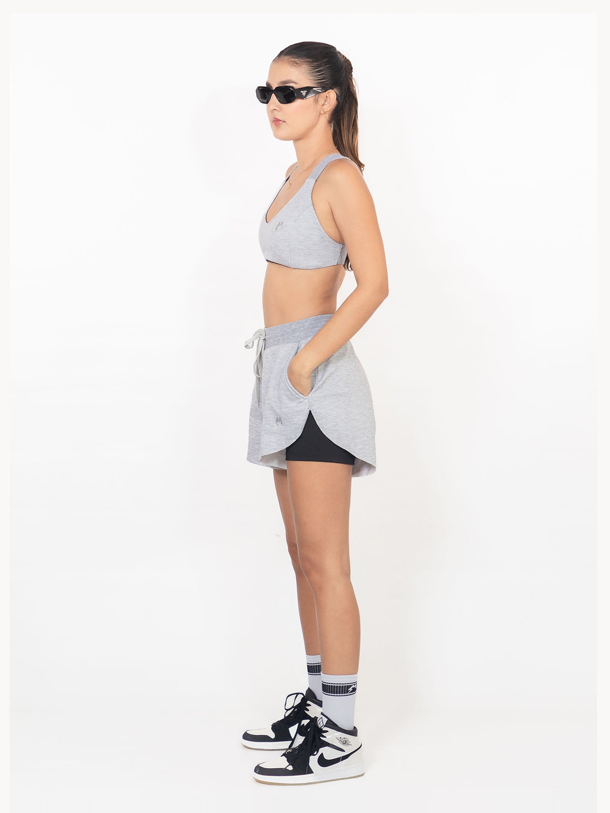 Pilates Short Gris