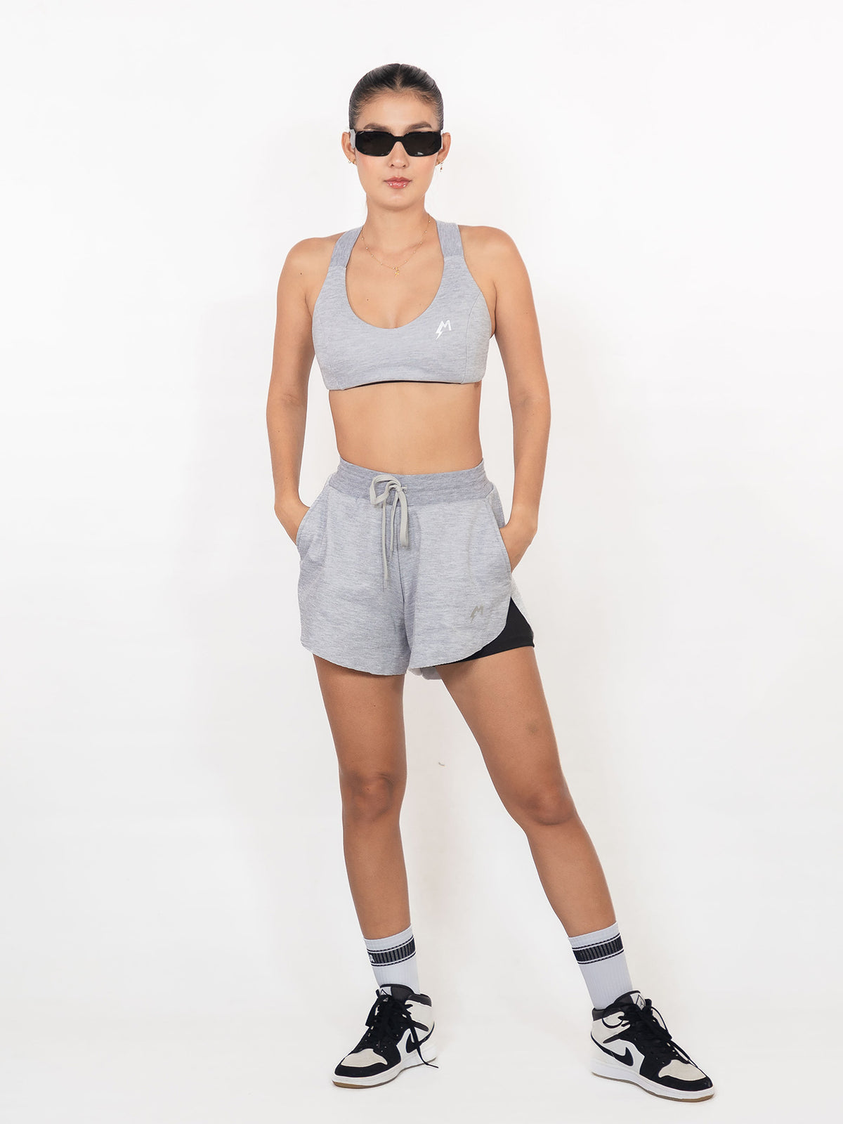 Pilates Short Gris