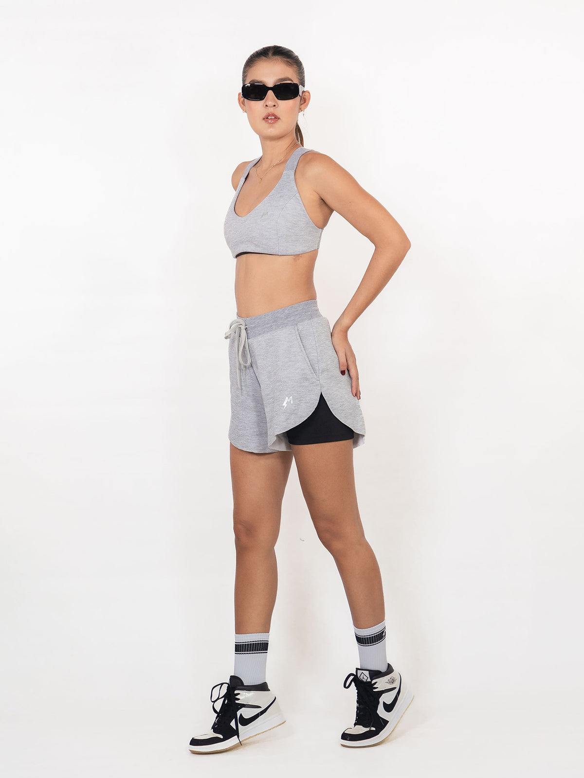 Pilates Short Gris