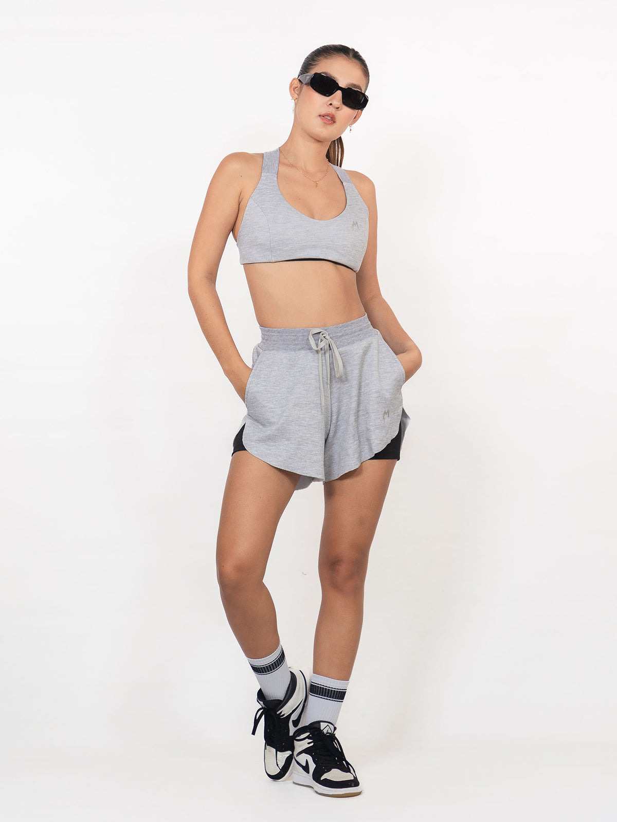 Pilates Short Gris