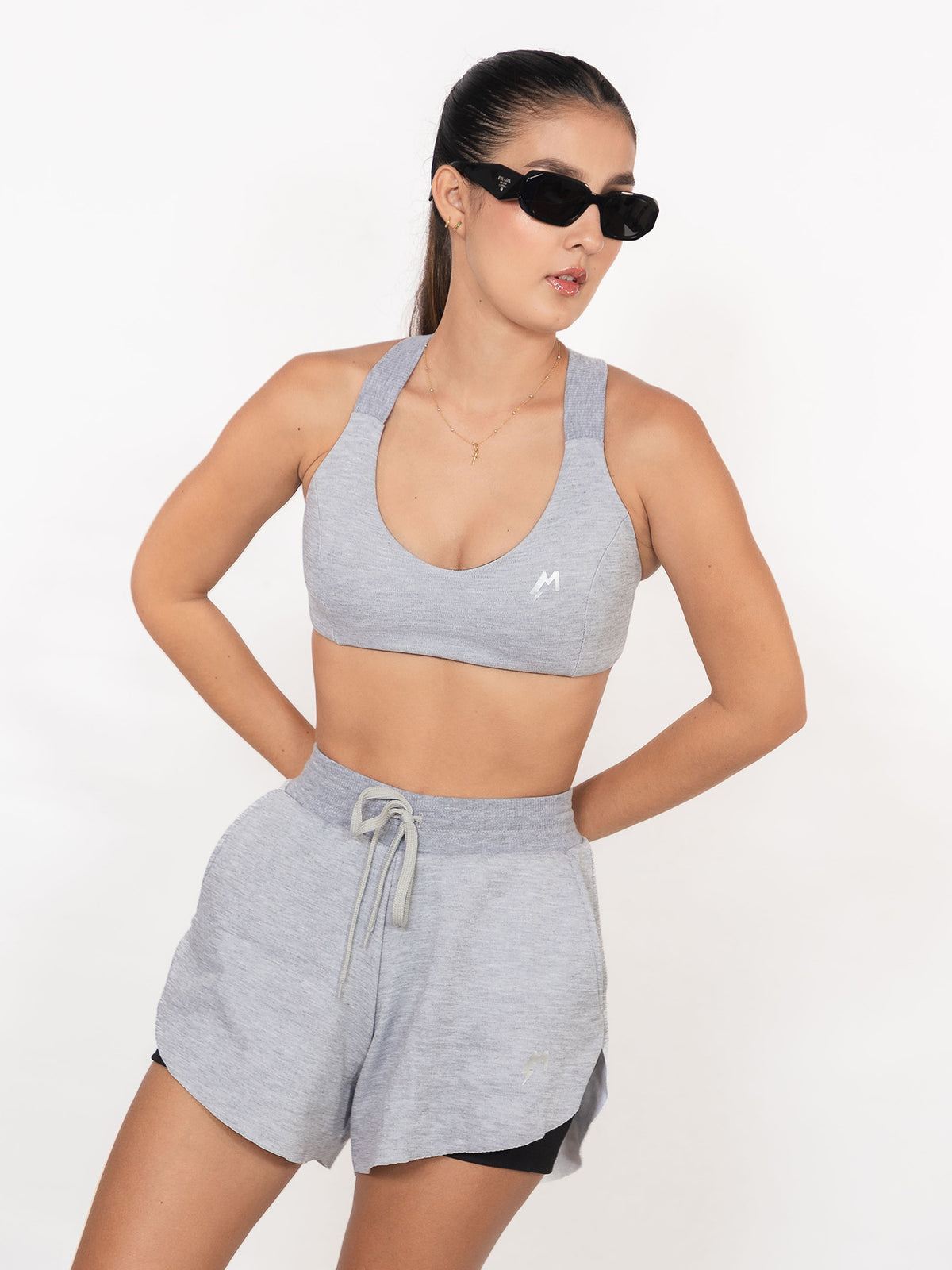 Pilates Short Gris