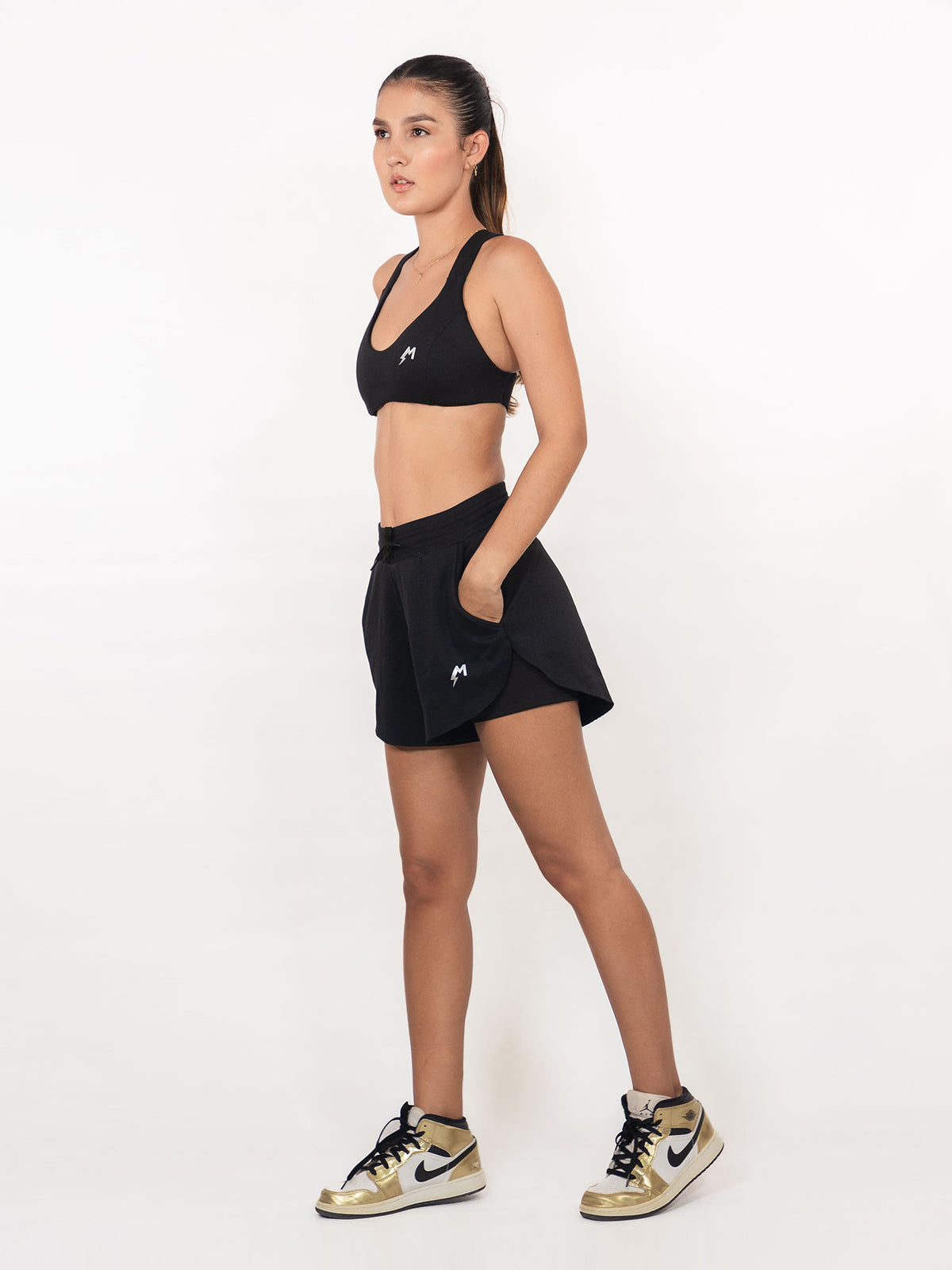 Pilates Short Negro